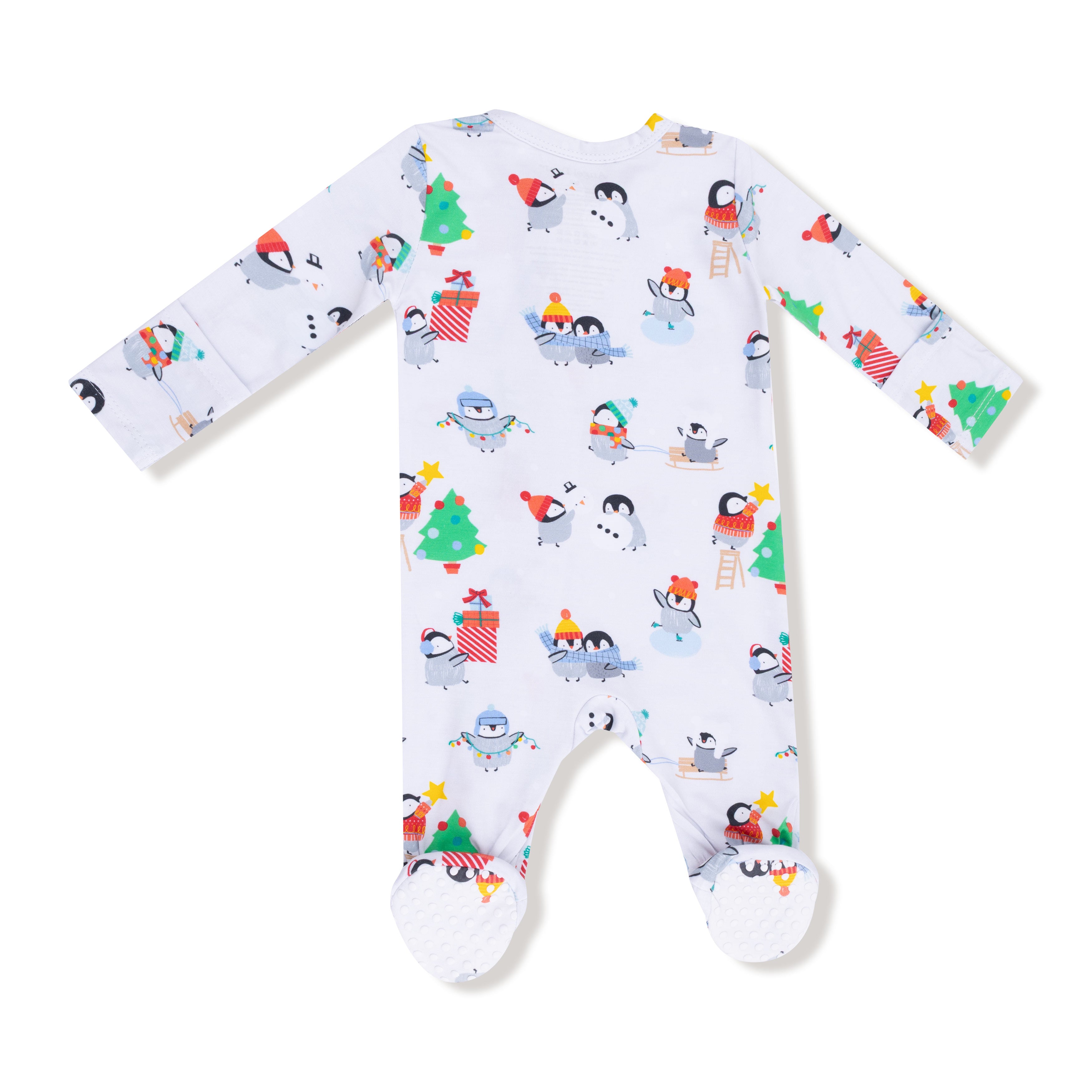 Angel Dear Holiday Penguins 2 Way Zipper Footie