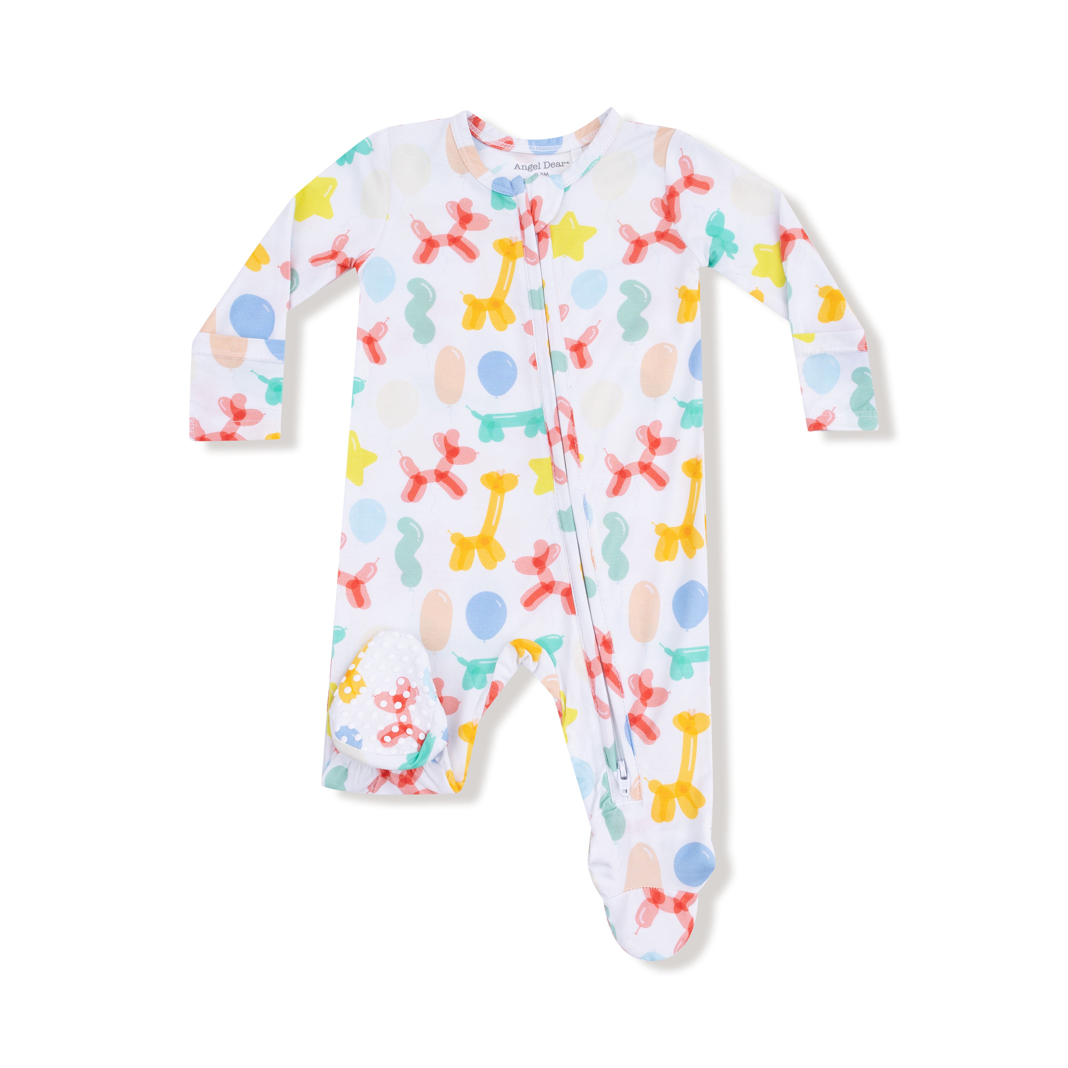 Angel Dear Balloon Animals Blue 2 Way Zipper Footie