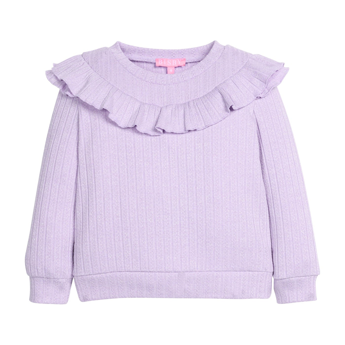 Bisby Jody Top, Lilac Cableknit