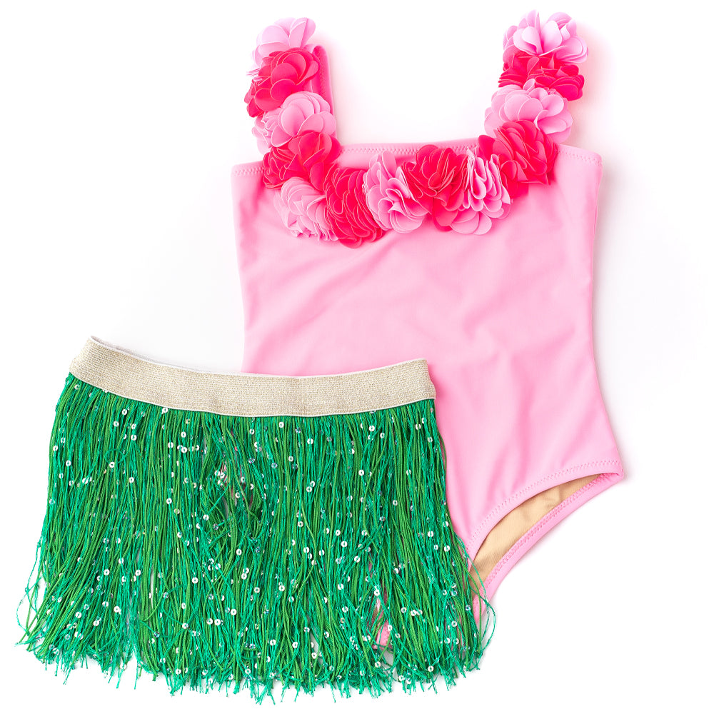 Shade Critters Light Pink One Piece with Hula Skirt