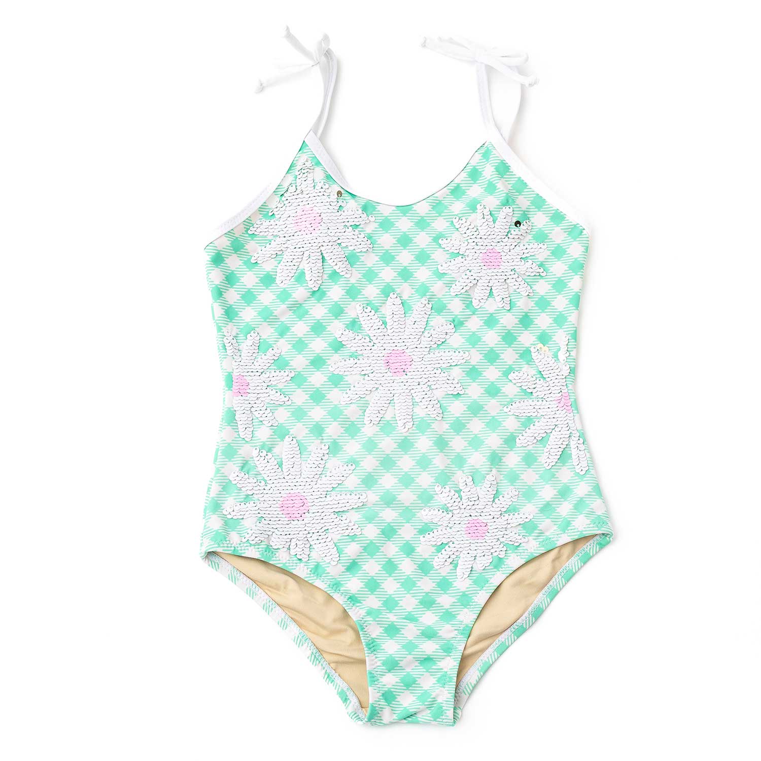 Shade Critters Daisy Stripe Sequined Swimsuit