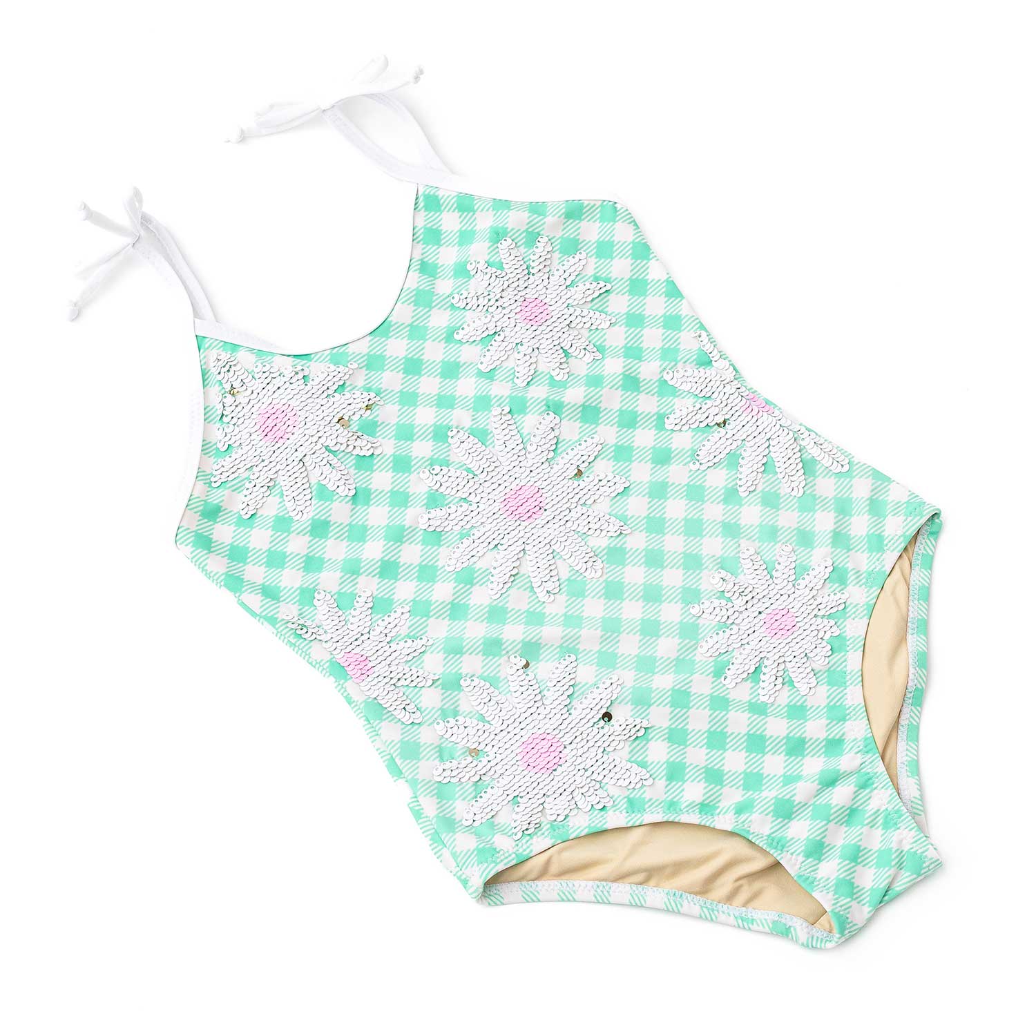 Shade Critters Daisy Stripe Sequined Swimsuit