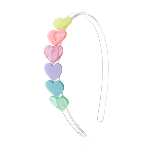 Lilies & Roses Hearts Pastel Pearlized Headband