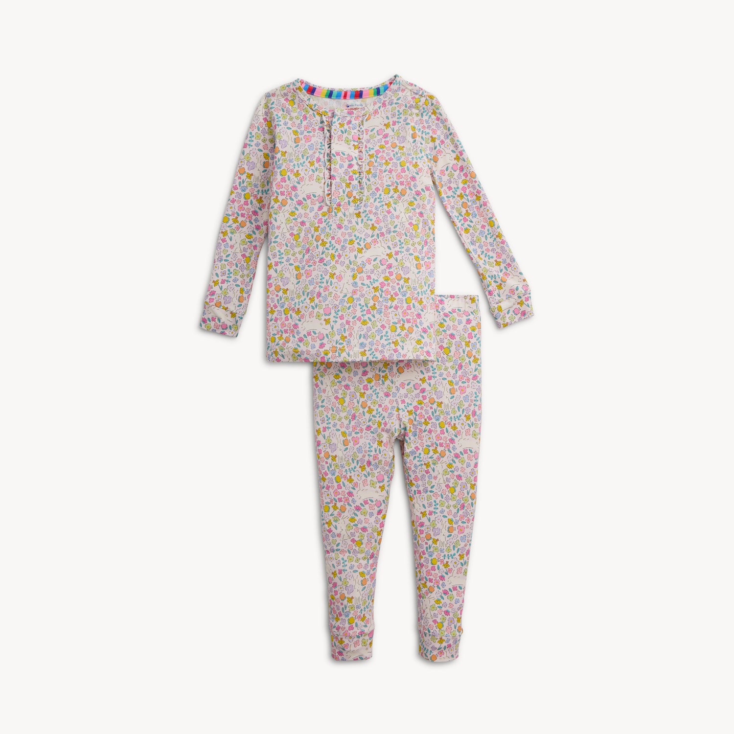 Magnetic Me Bunny Blossom Modal Ruffle Pajama Set