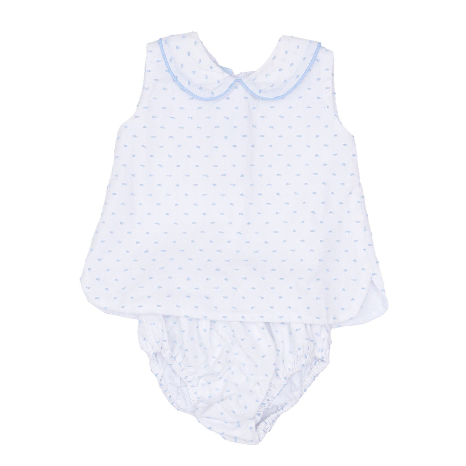 The Oaks Raleigh Diaper Set, Light Blue Swiss Dot