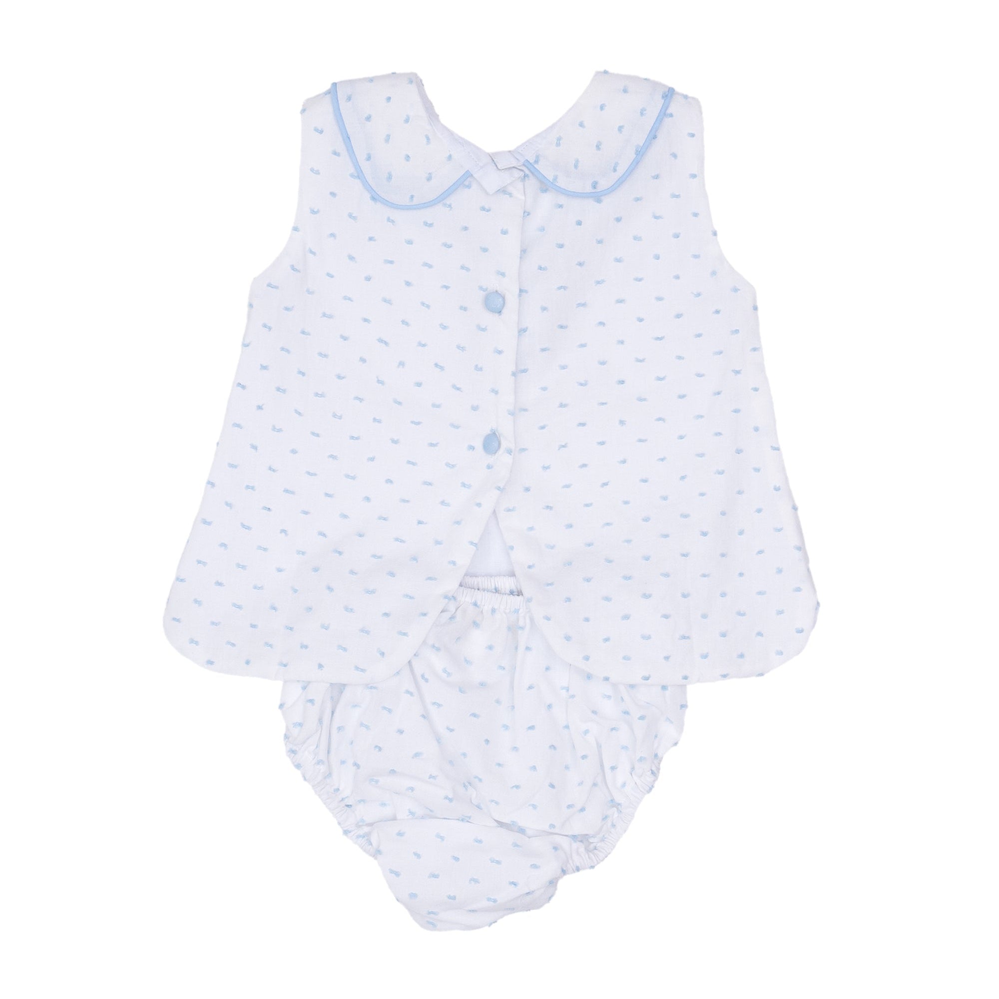 The Oaks Raleigh Diaper Set, Light Blue Swiss Dot