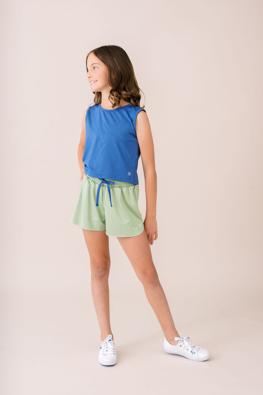 Set Athleisure Maggie Mid Rise Tank, Baton Rouge Blue
