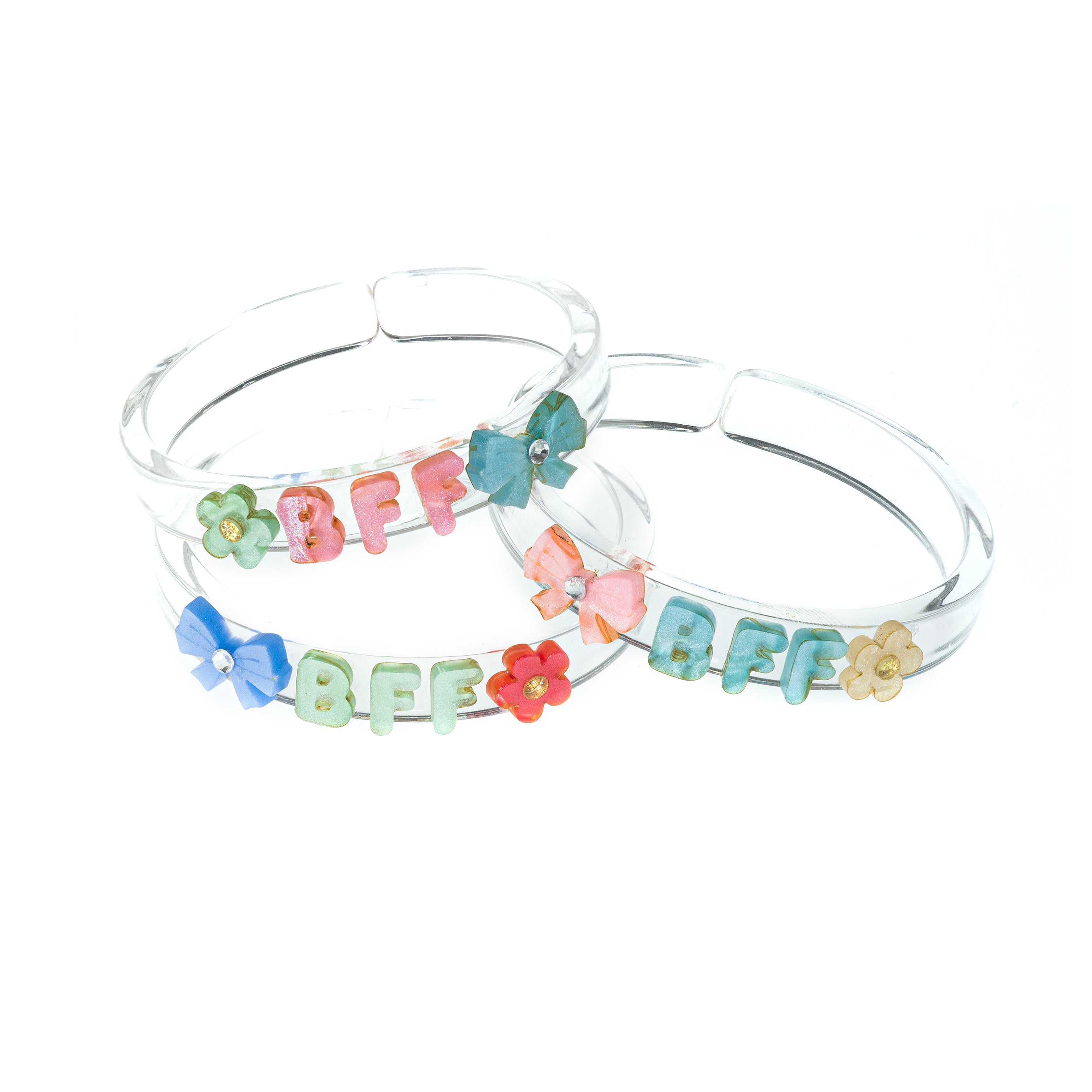 Lilies & Roses Bows Best Friends Forever Pastel Bangles