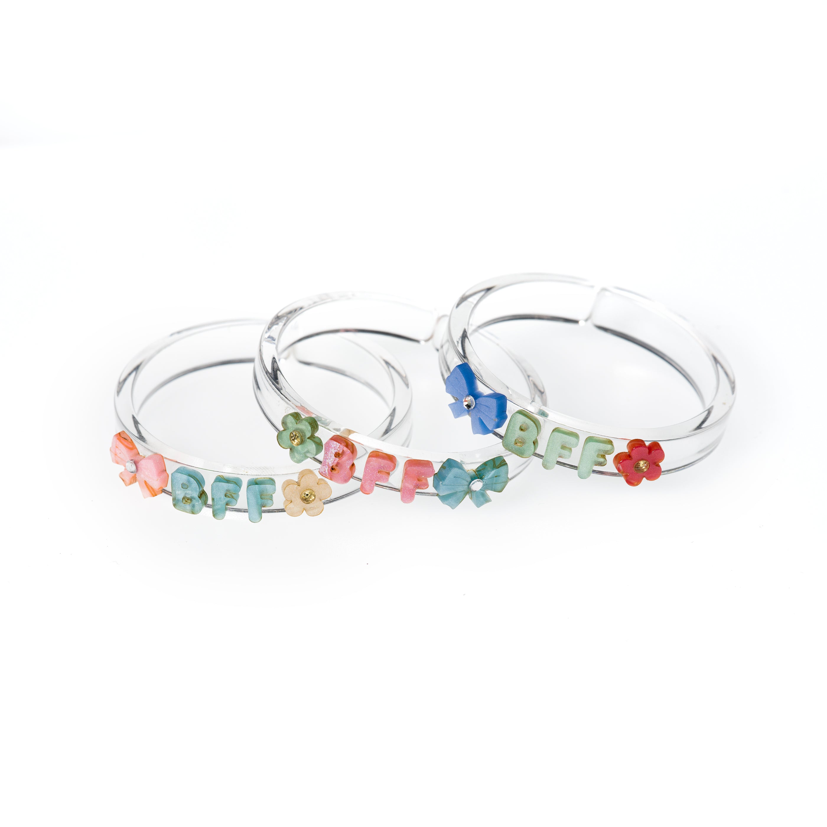 Lilies & Roses Bows Best Friends Forever Pastel Bangles