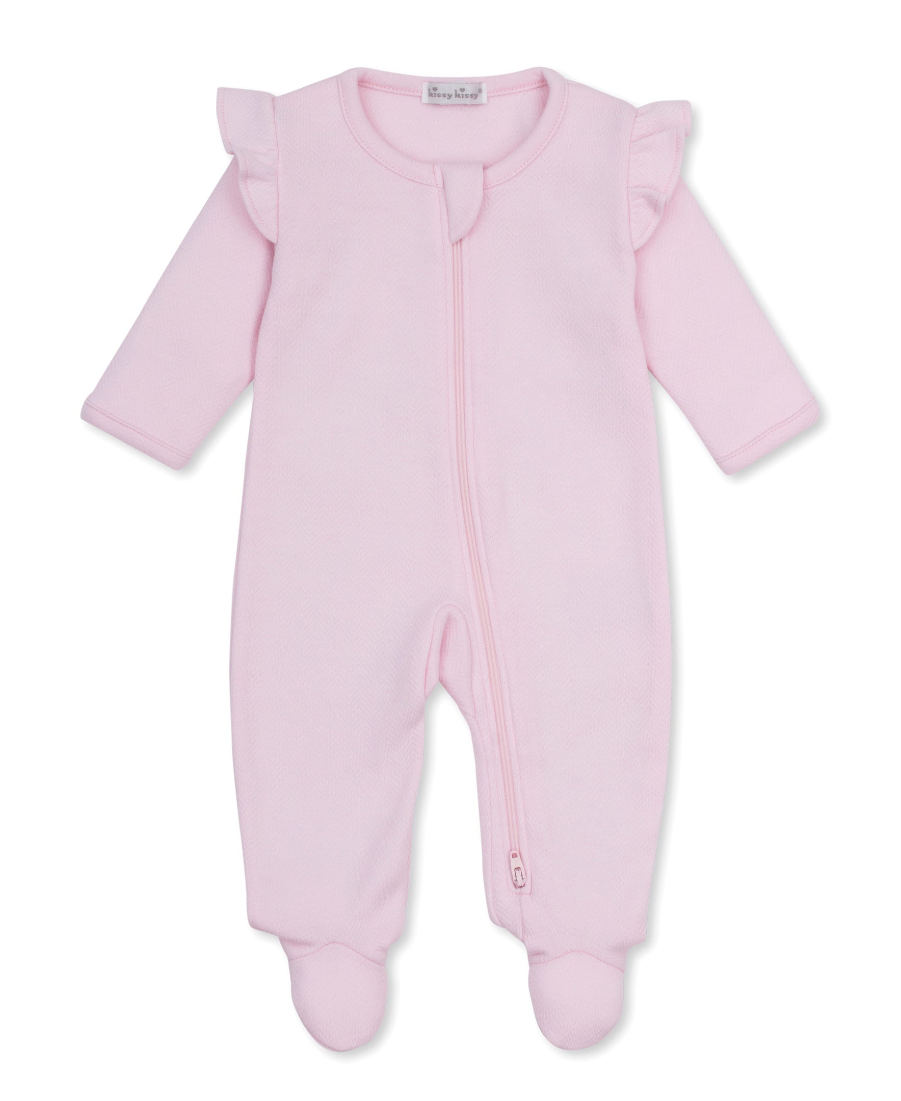 Kissy Kissy Jacquard Footie with Zipper