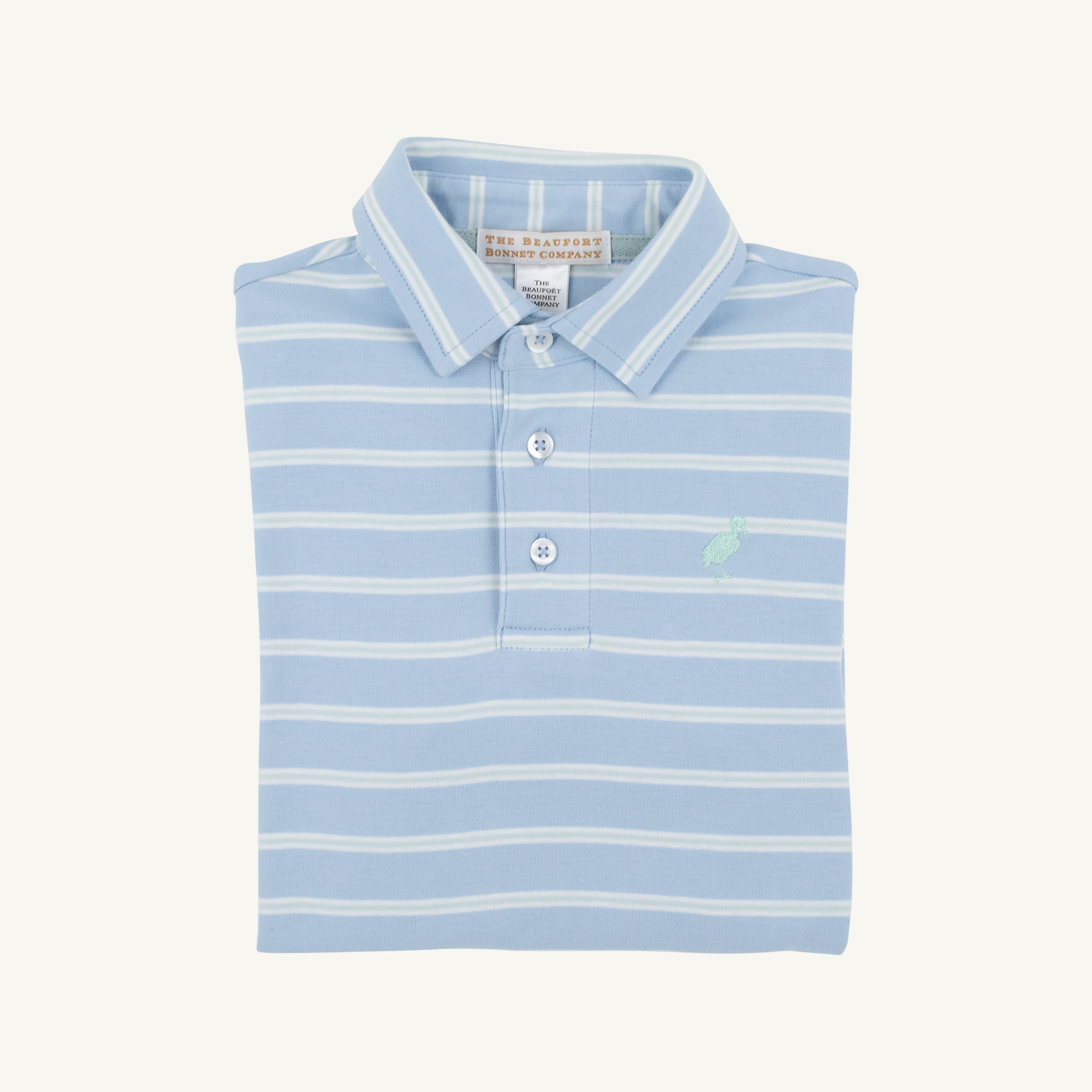 Beaufort Bonnet Prim & Proper Polo, Sarasota Sky Stripe