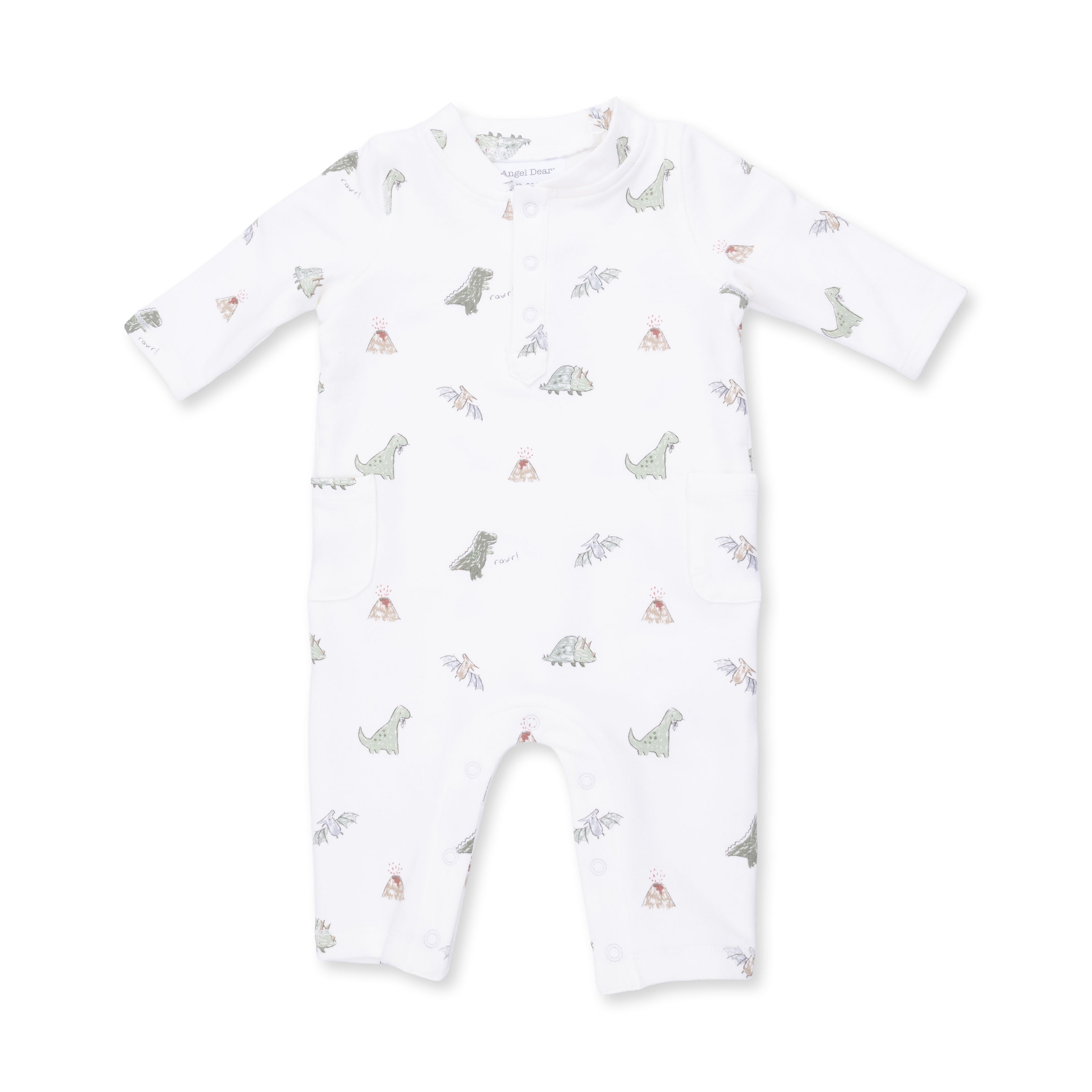 Angel Dear Dinos French Terry Romper