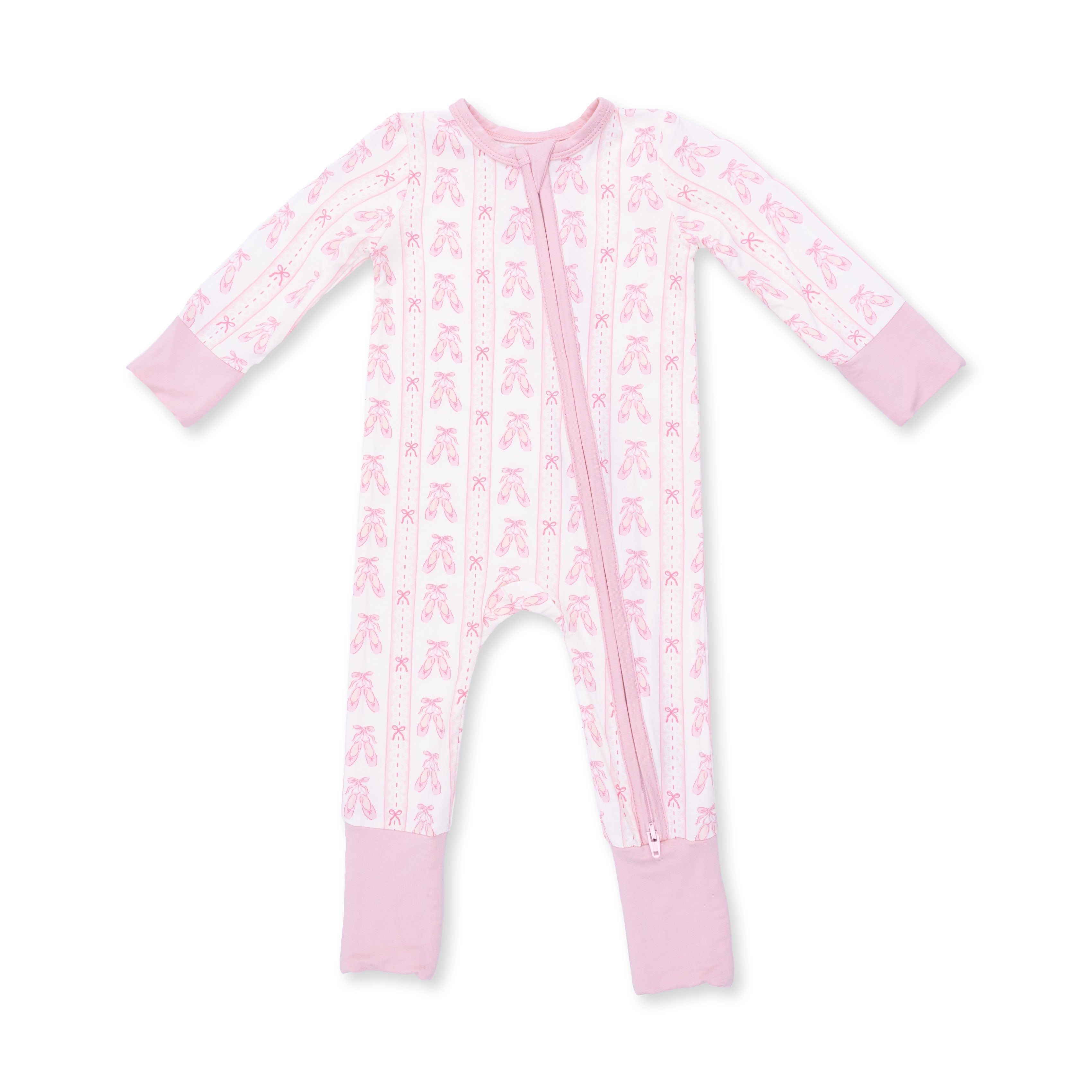Angel Dear Ballet Shoes Ribbon Stripe Convertible Romper