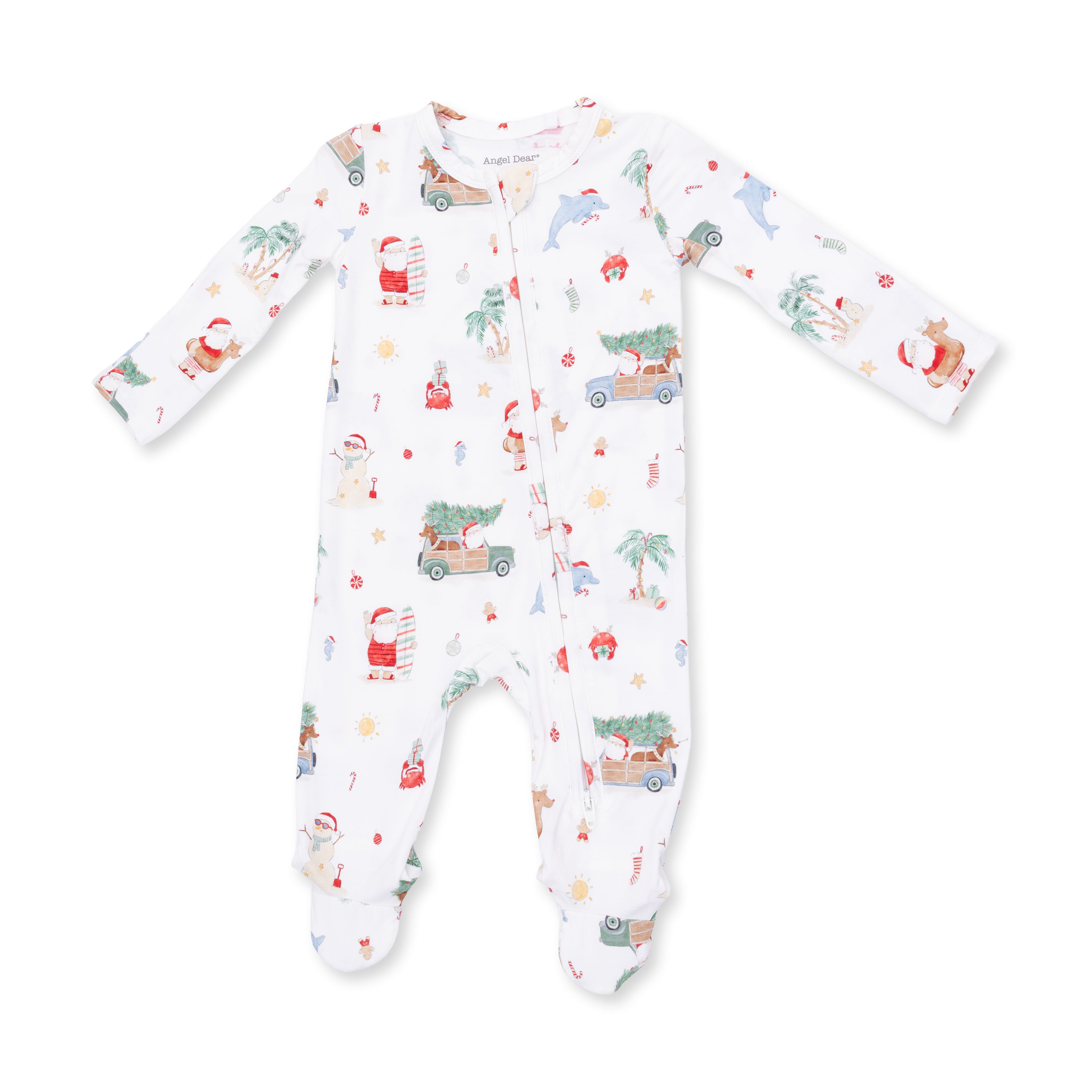 Angel Dear Beach Christmas 2 Way Zipper Footie