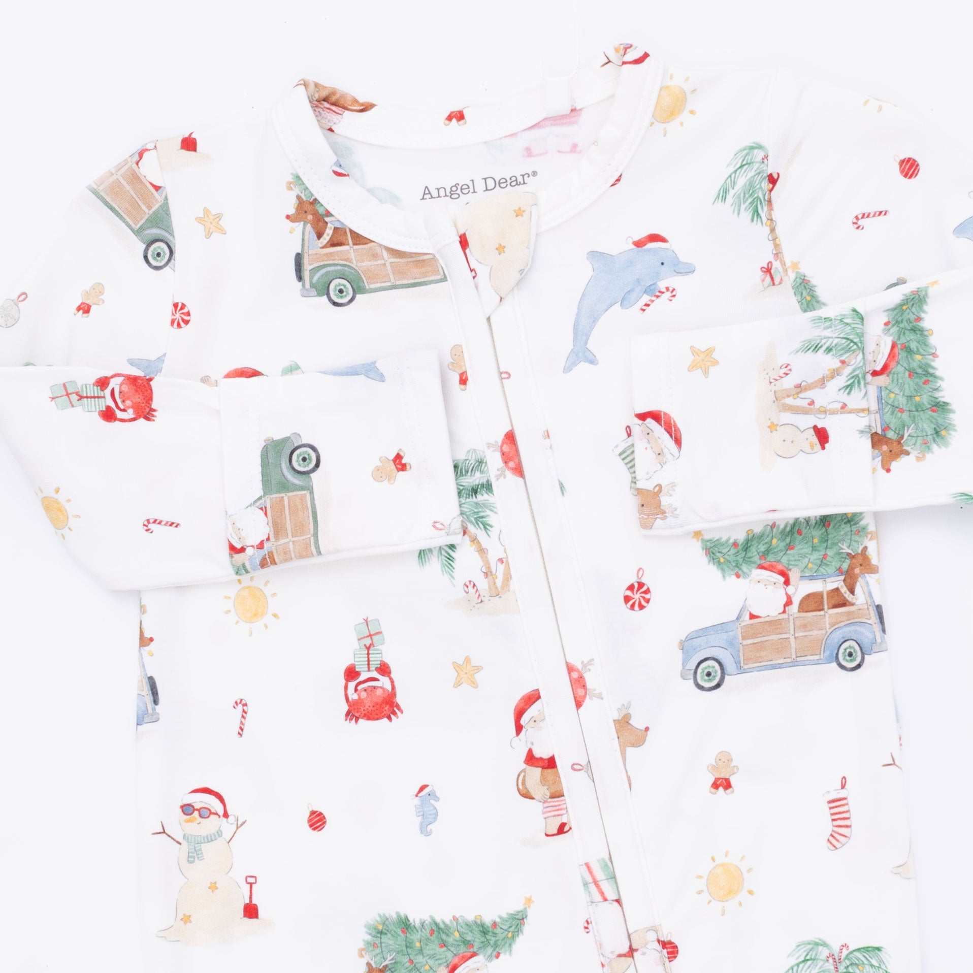 Angel Dear Beach Christmas 2 Way Zipper Footie