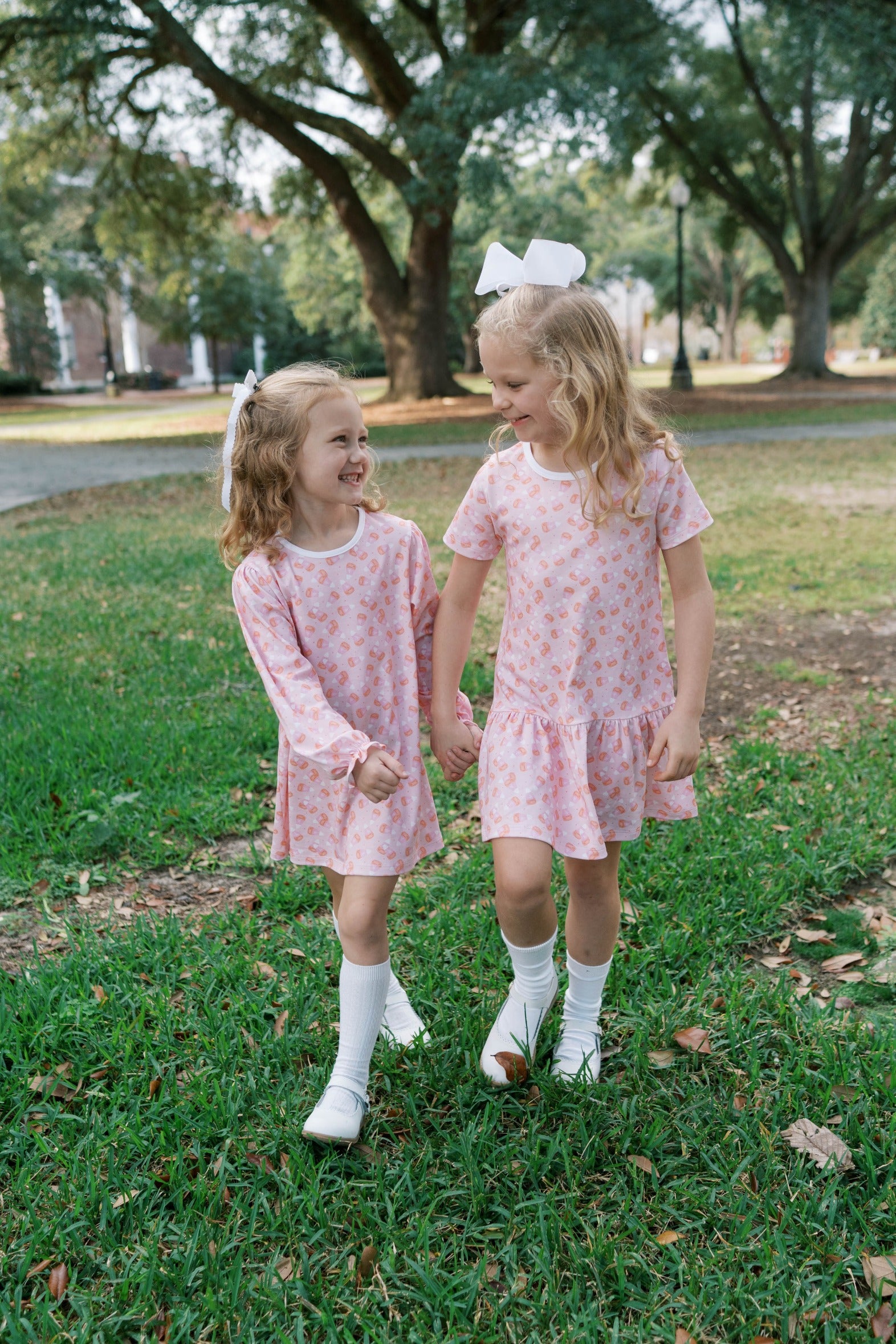 Lullaby Set Dani Dropwaist Dress, Candy Corn Kisses