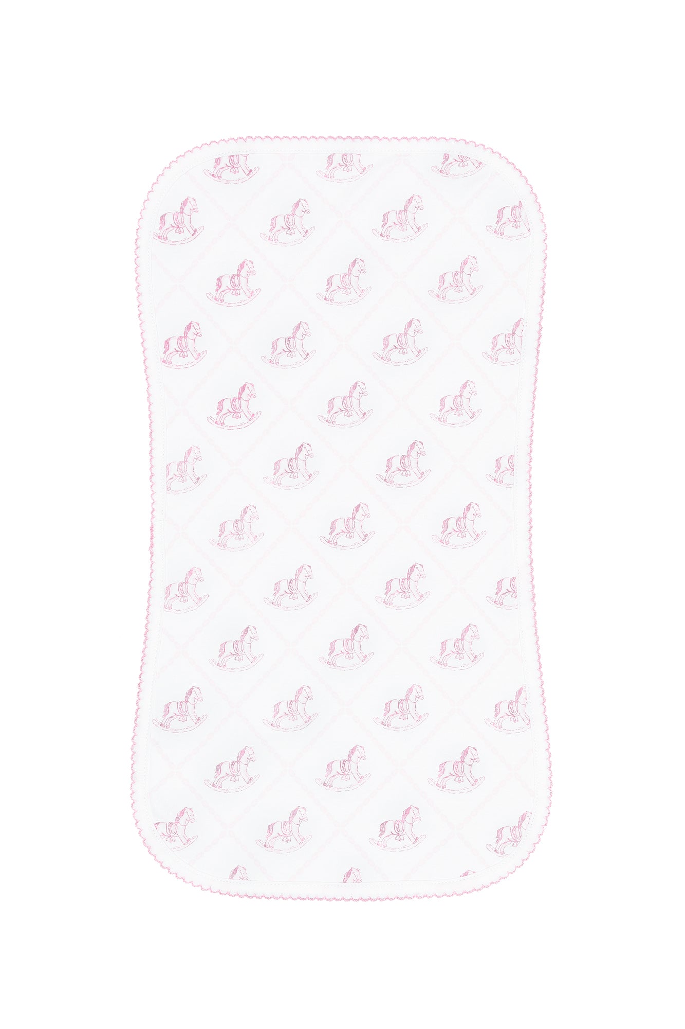 Nella Pima Blue Rocking Horse Burp Cloth