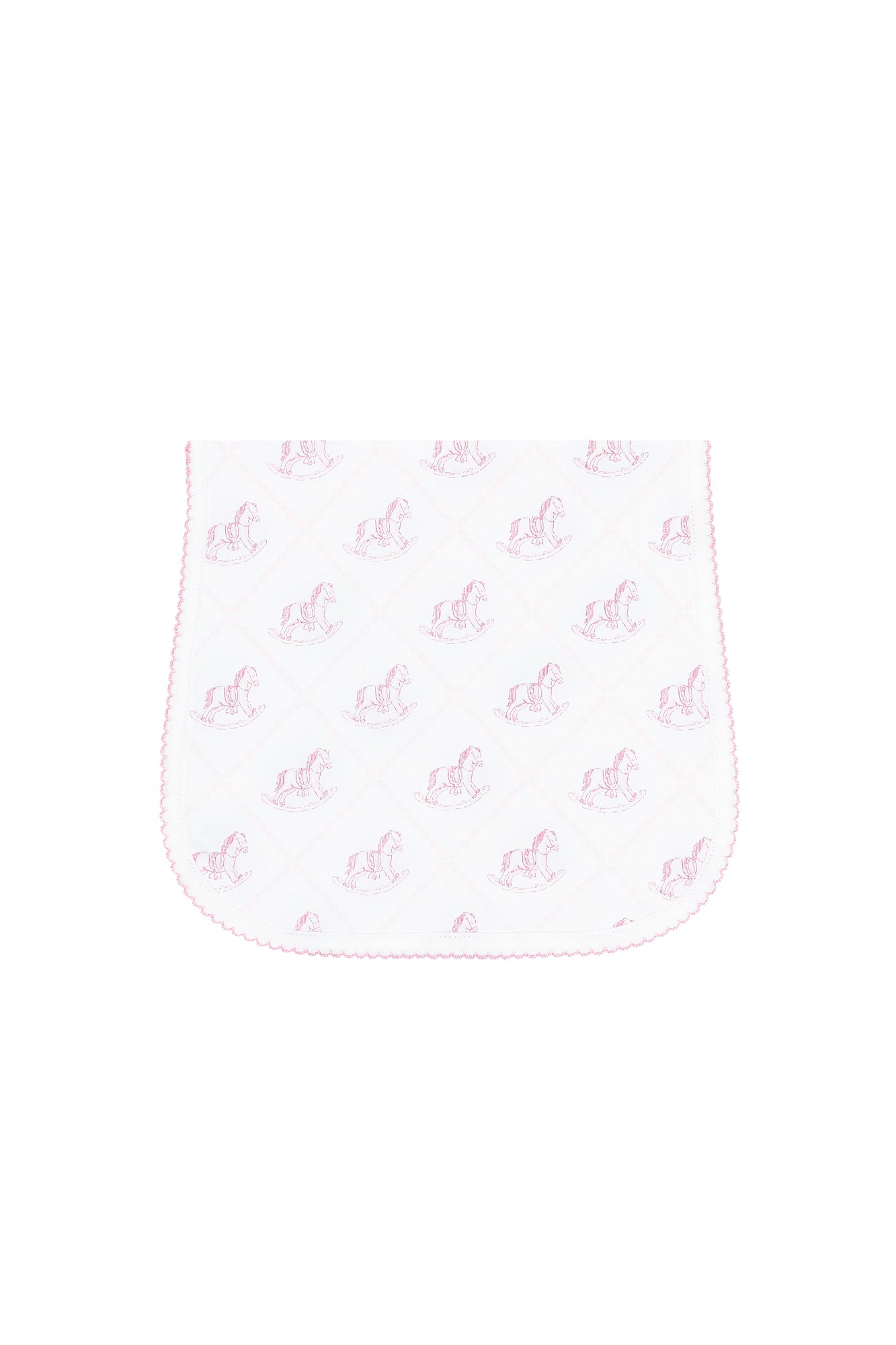 Nella Pima Blue Rocking Horse Burp Cloth