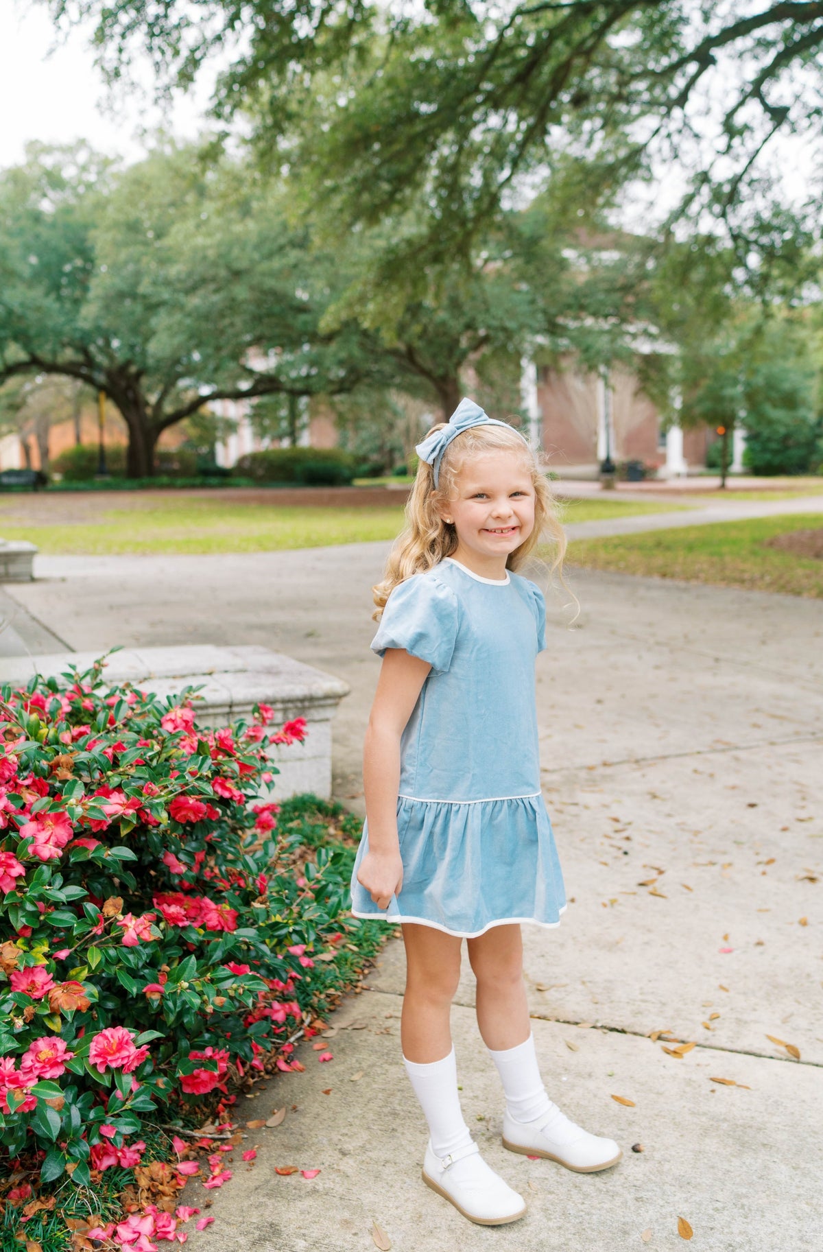 Lullaby Set Harper Dress, Beaufort Blue Velvet