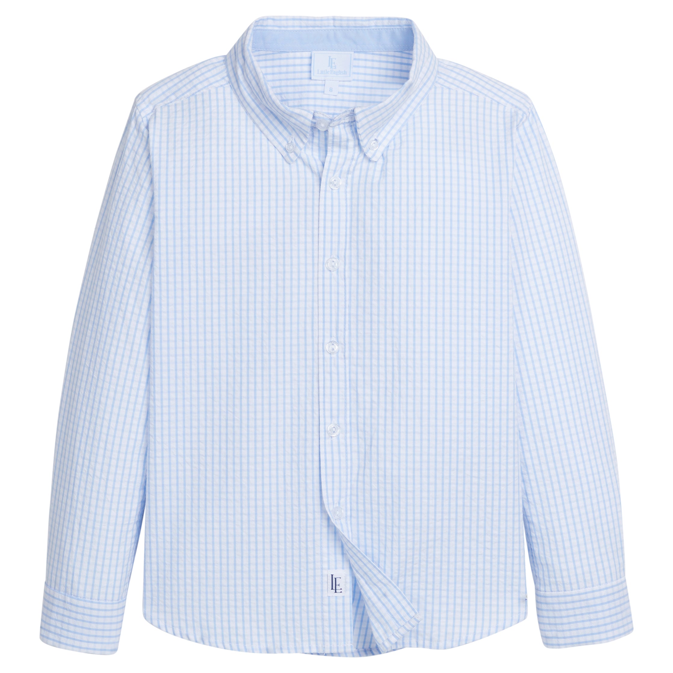 Little English Button Down Shirt, Seaside Seersucker