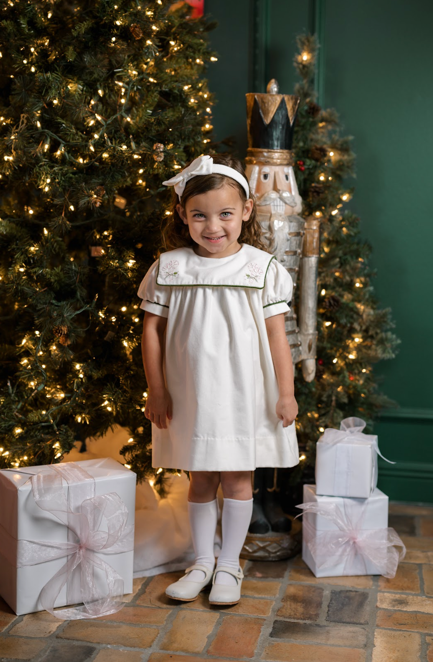 Hope Chest Winter White Velvet Dress for Kids - Lullaby Set White / 18M Hope Chest Winter White Velvet Dress for Kids - Lullaby Set White / 18M