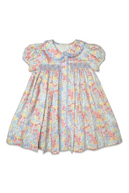 Percy & Tyne SS Smocked Placket Dress, Churchill Floral