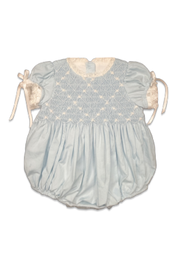Percy & Tyne Girls Heirloom Bubble, blue batiste