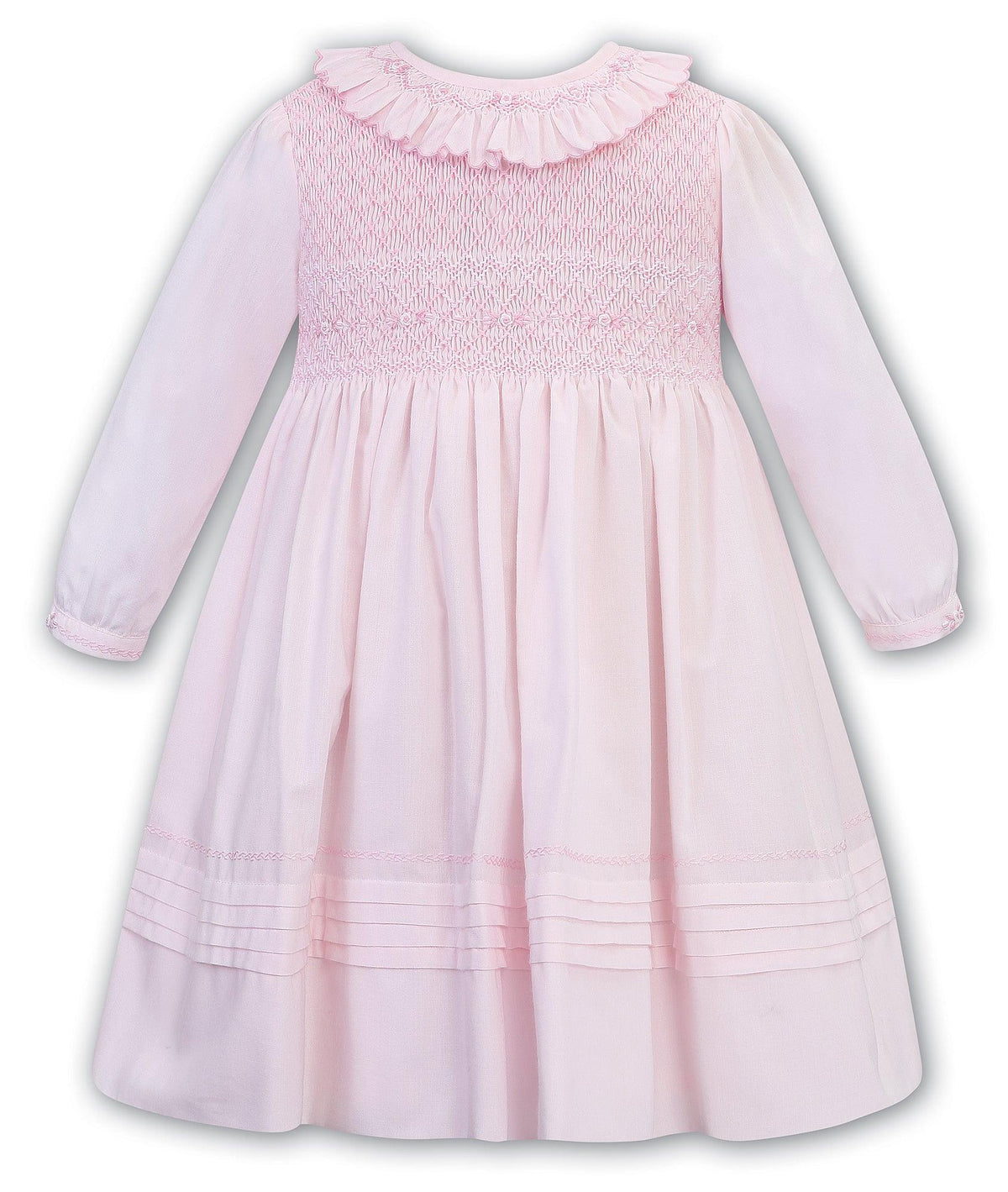 Pink smocked cheap dress baby