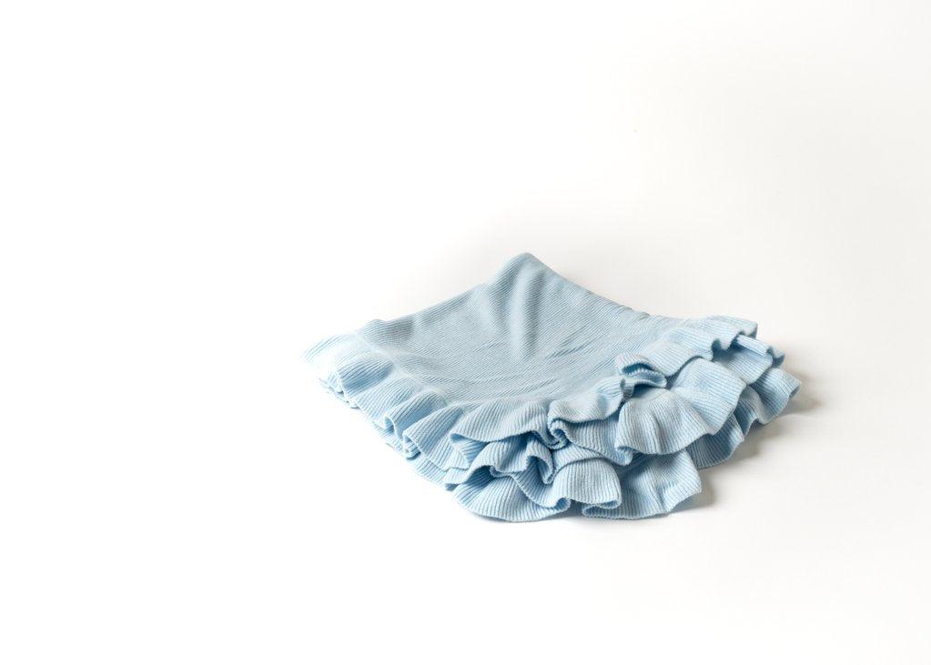 A Soft Idea Cashmere-Like Acrylic Jersey Knit Ruffle Blanket - shopnurseryrhymes
