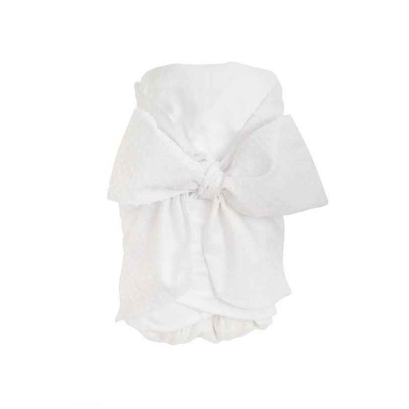 Beaufort Bonnet Bow Swaddle Worth Avenue White Dallas Dot