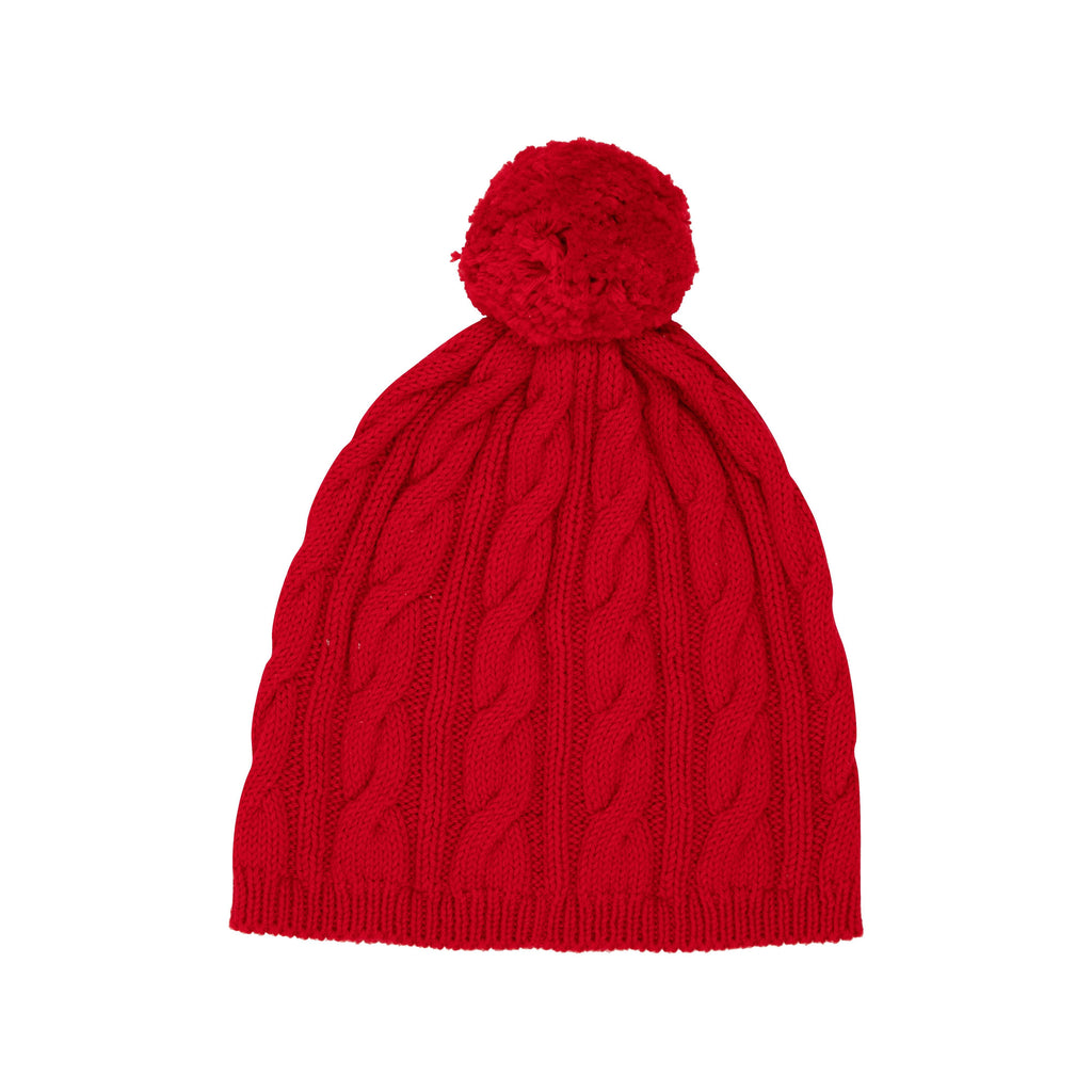 Beaufort Bonnet Collins Cable Knit Hat, Richmond Red - shopnurseryrhymes