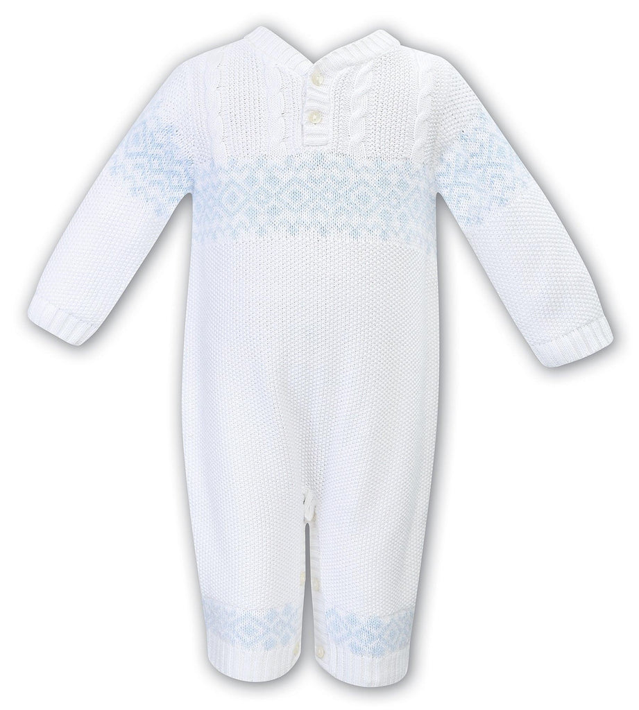 Sarah Louise White All in One with Blue Detailing - shopnurseryrhymes
