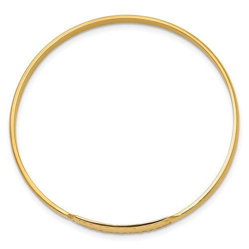 Quality Gold 14k Slip-On ID Baby Bangle Bracelet, 5.5in - shopnurseryrhymes