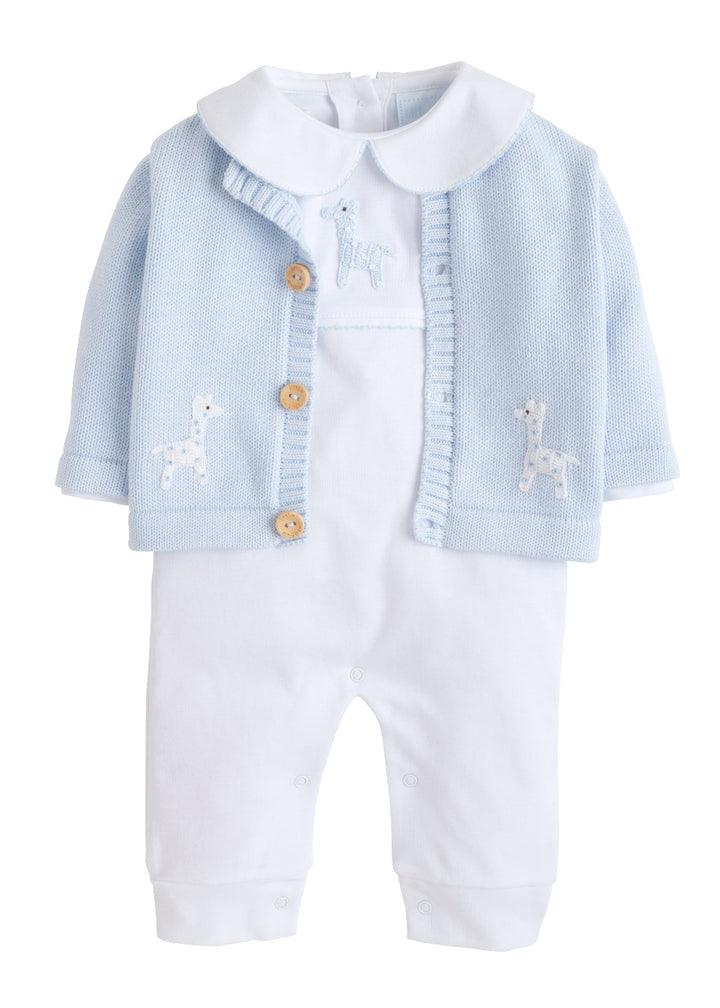 Little English Boy Giraffe Crochet Sweater - shopnurseryrhymes