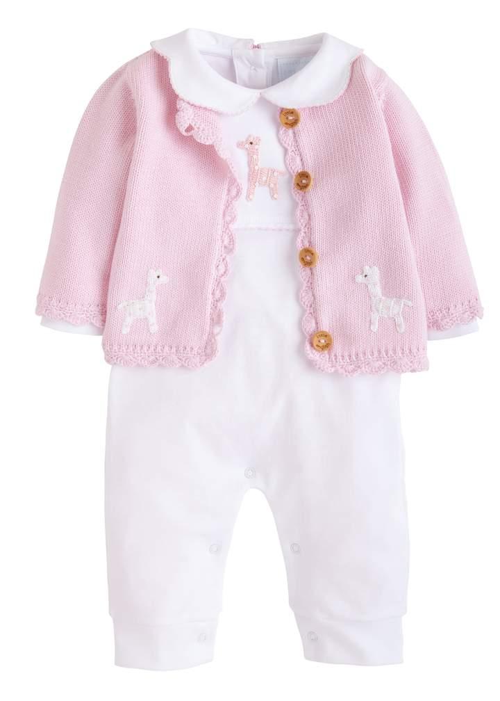 Little English Girl Giraffe Crochet Playsuit - shopnurseryrhymes