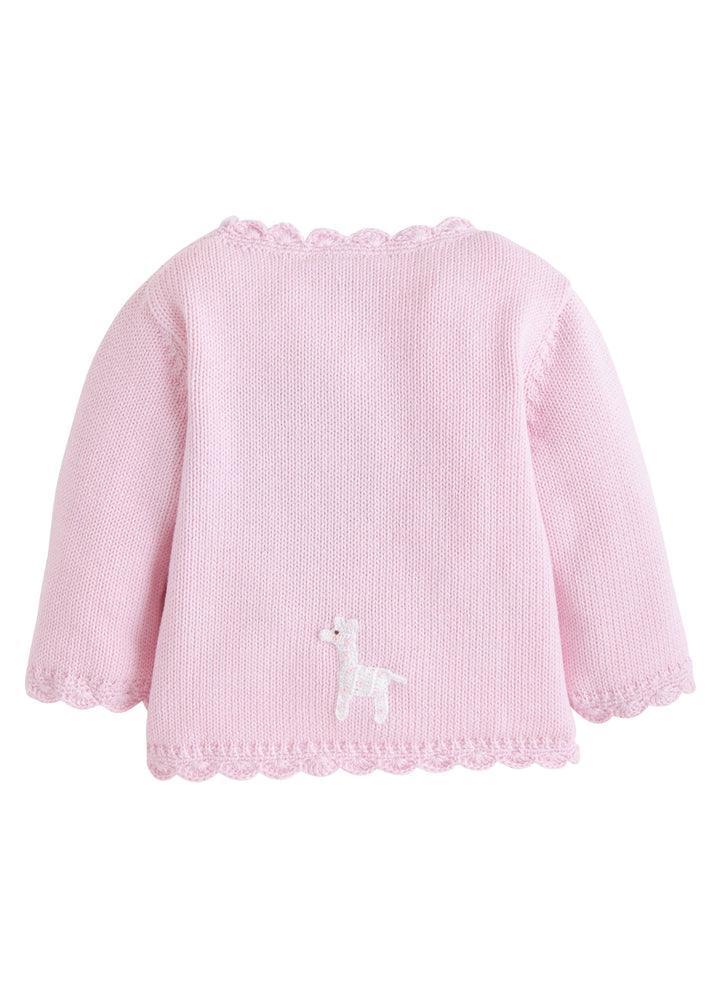 Little English Girl Giraffe Crochet Sweater - shopnurseryrhymes