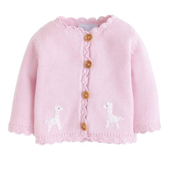 Little English Girl Giraffe Crochet Sweater - shopnurseryrhymes