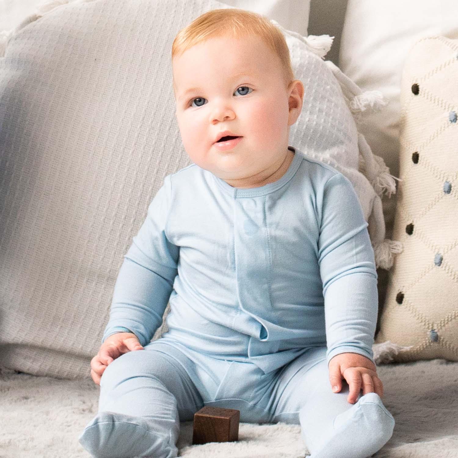 Magnetic Me Baby Blue Modal Footie - shopnurseryrhymes