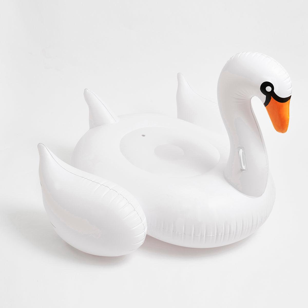 SunnyLife Luxe Ride-On Float, Swan - shopnurseryrhymes