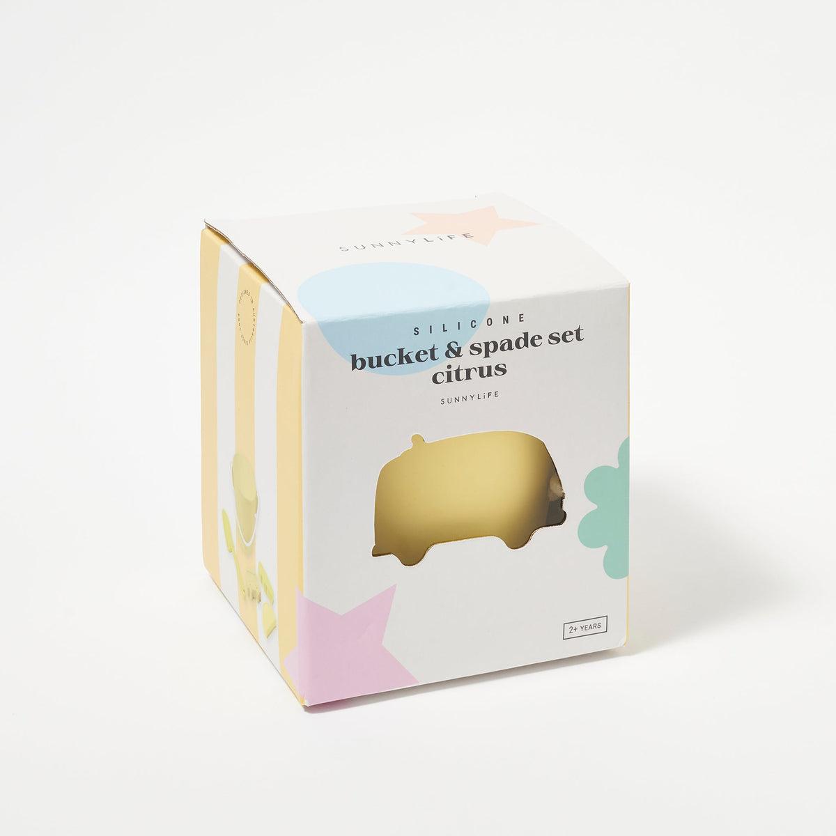 SunnyLife Silicone Bucket & Spade Set, Citrus - shopnurseryrhymes