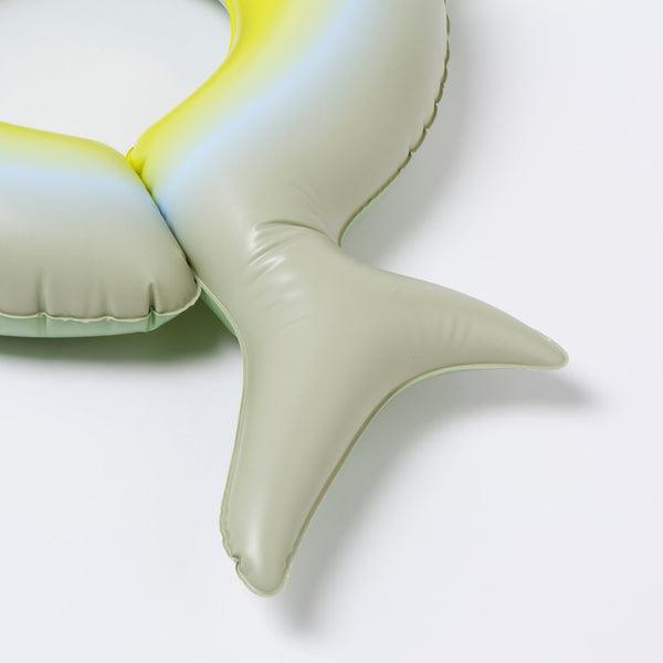 SunnyLife Kiddy Pool Ring, Shark Tribe Khaki - shopnurseryrhymes