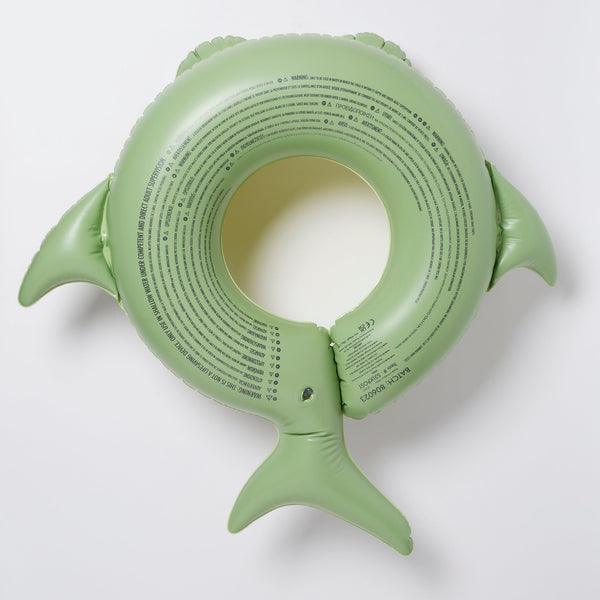 SunnyLife Kiddy Pool Ring, Shark Tribe Khaki - shopnurseryrhymes