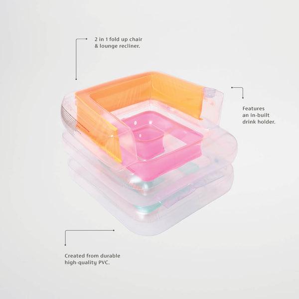 SunnyLife Inflatable Lilo Chair, Flashback Multi - shopnurseryrhymes