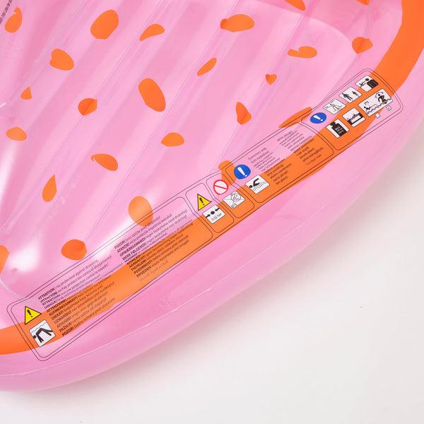 SunnyLife Luxe Lie-On Float, Strawberry Pink Berry - shopnurseryrhymes