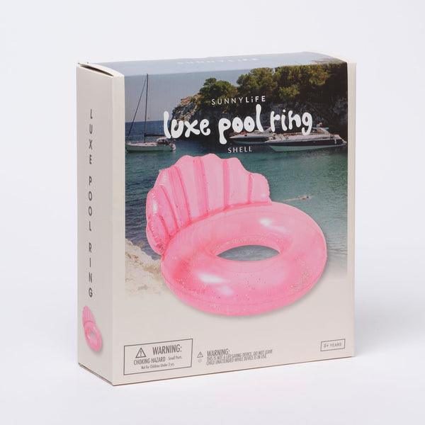 SunnyLife Luxe Pool Ring, Shell Bubblegum - shopnurseryrhymes