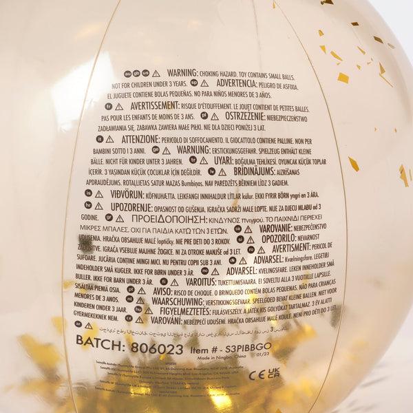 SunnyLife Inflatable Beach Ball, Disco Gold - shopnurseryrhymes