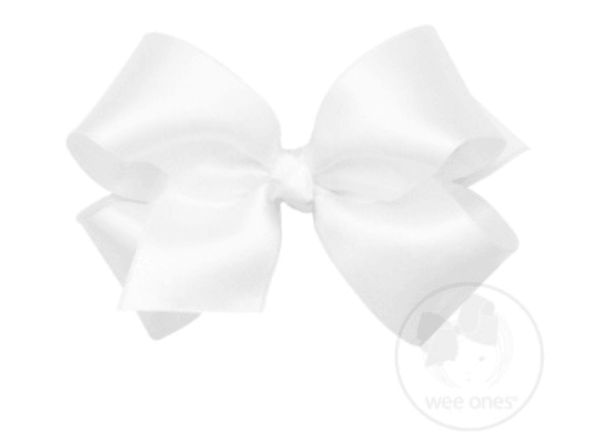 Wee Ones Medium French Satin Bow - shopnurseryrhymes