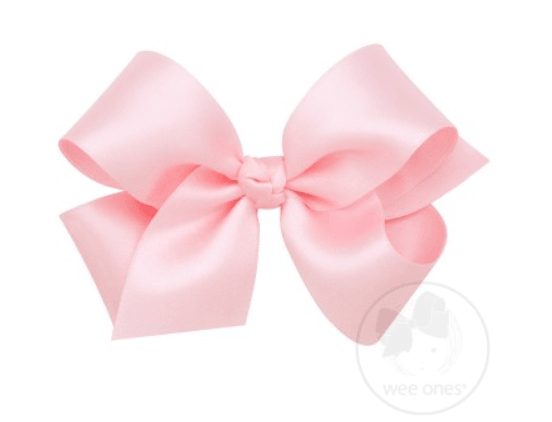 Wee Ones Medium French Satin Bow - shopnurseryrhymes