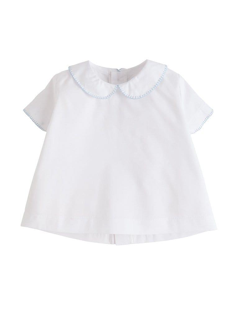 Little English Whipstitch Day Shirt, Light Blue - shopnurseryrhymes