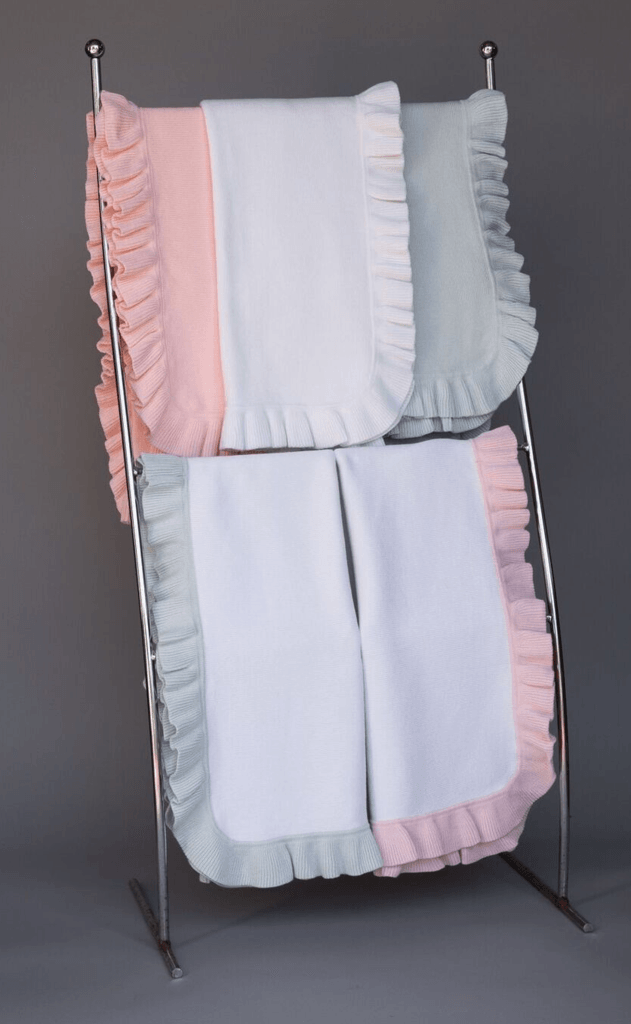 A Soft Idea Jersey Knitted Ruffle Blanket - shopnurseryrhymes